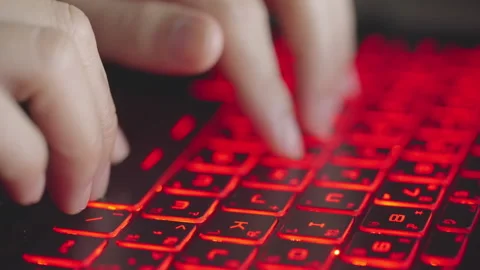 Laptop keyboard Video stock 164184680