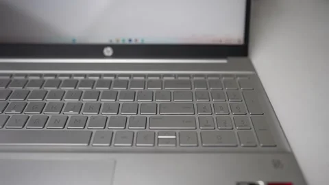 Laptop keyboard press enter button 動画素材 282387440