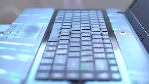 Laptop Keyboard With Shift With Illumination And Color Matri 스톡 동영상 75613047