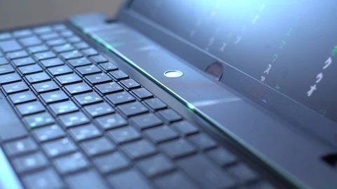 Laptop Keyboard With Shift With Illumination And Color Matri Stock Footage 75613084
