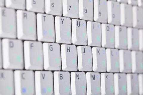 Laptop keyboard silver Stock Photos