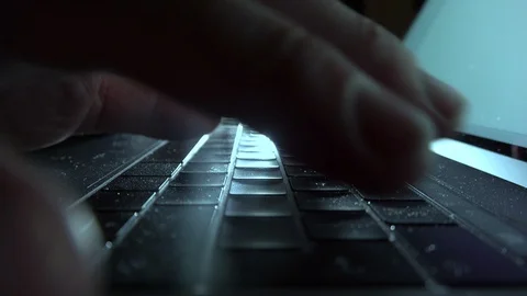 LAPTOP KEYBOARD TAPPING Stock Footage 122533810