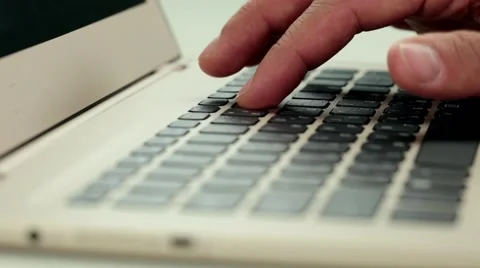 Laptop keyboard typing Stock Footage 67857037