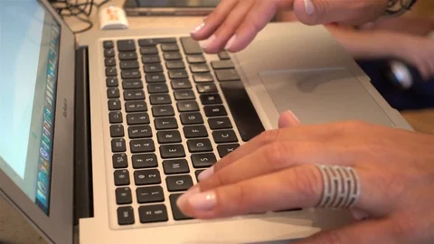 Laptop Keyboard Typing Stock Footage 79952263