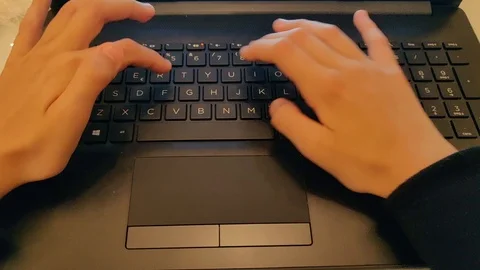 Laptop Keyboard Typing Stock Footage 126406191