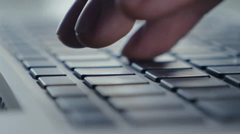 Laptop keyboard typing (macro) Video stock 39128917