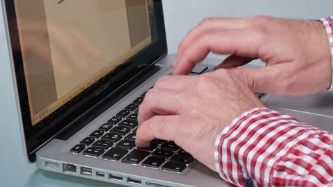Laptop Keyboard Working Hard Stock Footage 80559000