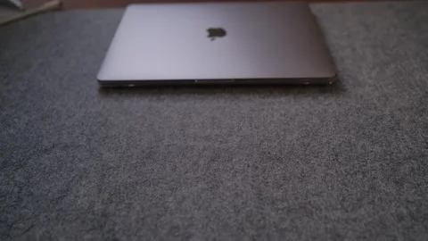 Laptop lays on the table Stock Footage 278812872