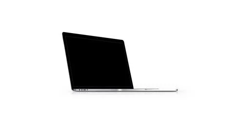 Laptop left view and side view mock-up Stock Illustration