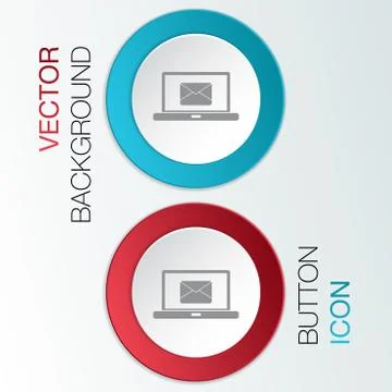 Laptop with letter envelope Stock Illustration