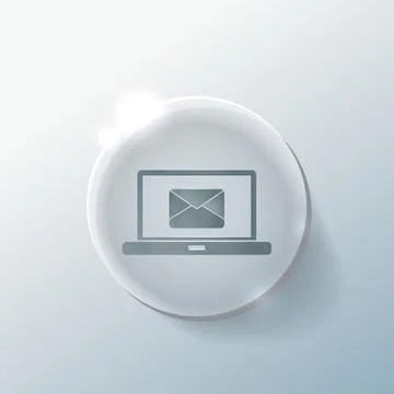 Laptop with letter envelope Stock Illustration