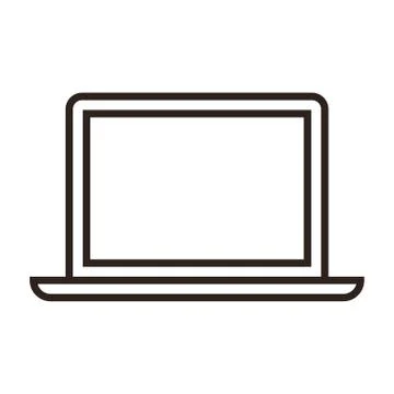 Laptop line icon Stock Illustration
