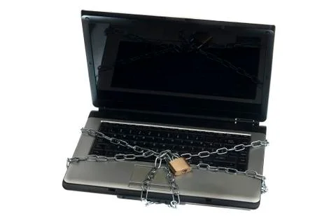 Laptop locked Stock Photos