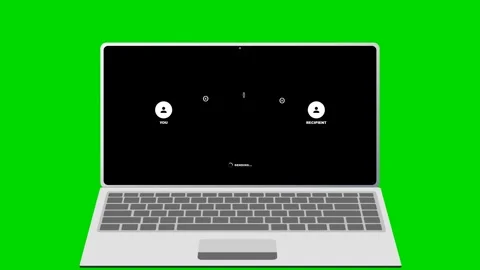 Laptop login screen with password entry on green screen background. 4K Stock Footage 341693979
