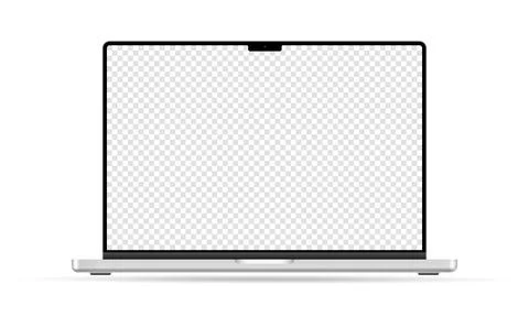 Laptop Macbook Pro with transparent screen Stock Illustration