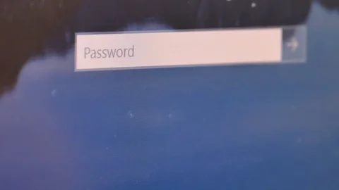 Laptop macro login enter password 4k Stock Footage 112699889