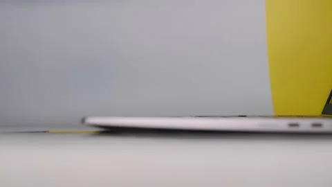 Laptop on man hand. Stock Footage 166715876