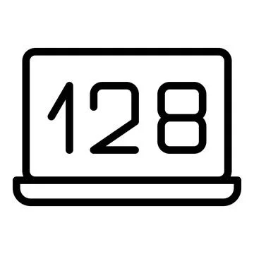 Laptop memory icon outline vector. Data mobile Stockillustratie