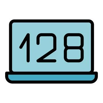 Laptop memory icon vector flat 스톡 일러스트