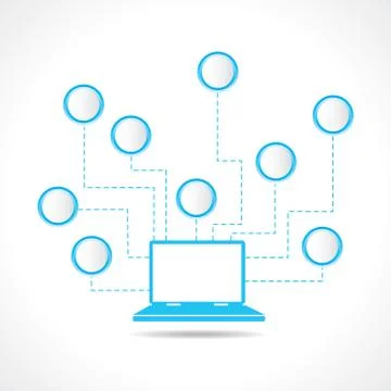 Laptop with message bubble Stock Illustration