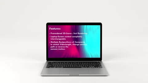 Laptop Mockup for Business Presentations, Application and Explainervideos Stock After Effects