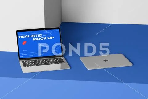 Laptop Mockup with Closed View PSD 템플릿