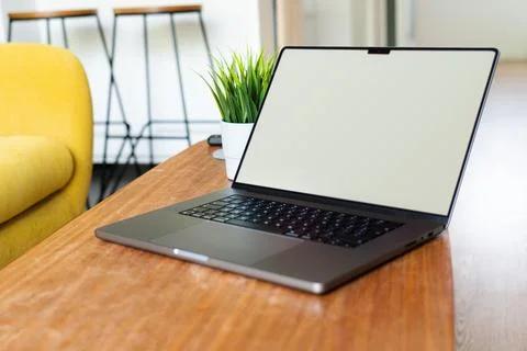 Laptop mockup Stock Photos