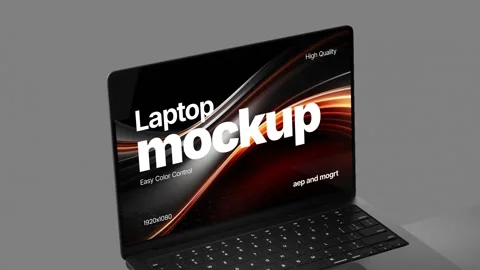 Laptop Mockup Studio Presentation After Effects stock