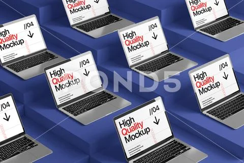 Laptop Mockup on Theater Seats PSD Template