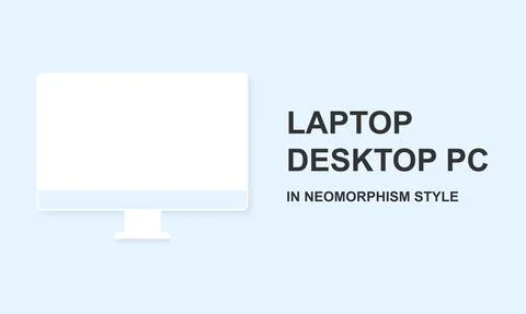 Laptop modern device mockup. Template for presentation UI design interface Ilustração Stock