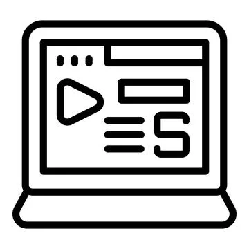 Laptop monetize icon outline vector. Profit data Stock Illustration