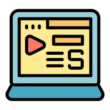 Laptop monetize icon vector flat Illustrazione stock