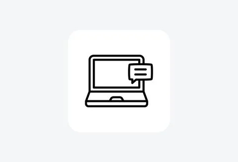 Laptop multimedia  fully editable vector icon Stock Illustration