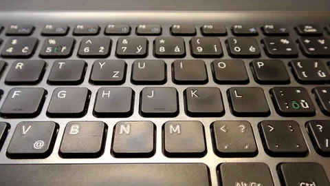 Laptop, Notebook, Computer keyboard, closeup, detail Stock Footage 122816197