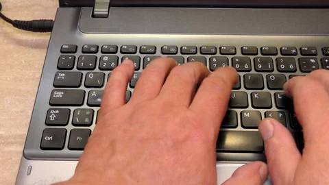 Laptop, Notebook, Computer keyboard, closeup, detail Stock Footage 122816229