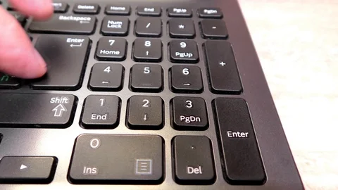 Laptop, Notebook, Computer keyboard, closeup, detail Stock Footage 122816464