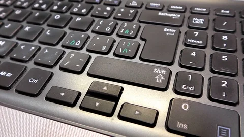 Laptop, Notebook, Computer keyboard, closeup, detail Stock Footage 122816598