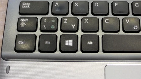 Laptop, Notebook, Computer keyboard, closeup, detail Stock Footage 122817070