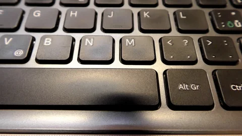 Laptop, Notebook, Computer keyboard, closeup, detail Stock Footage 122818465