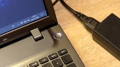 Laptop, Notebook, Computer keyboard, closeup, detail Stock Footage 122819557