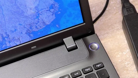 Laptop, Notebook, Computer keyboard, closeup, detail Stock Footage 122819720