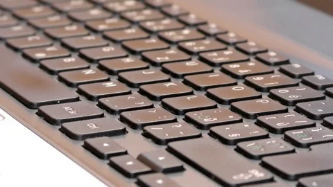 Laptop, Notebook, Computer keyboard, closeup, detail Stock Footage 122820313