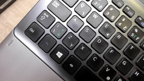 Laptop, Notebook, Computer keyboard, closeup, detail Stock Footage 122820654