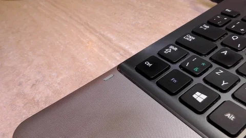 Laptop, Notebook, Computer keyboard, closeup, detail Stock Footage 122821412
