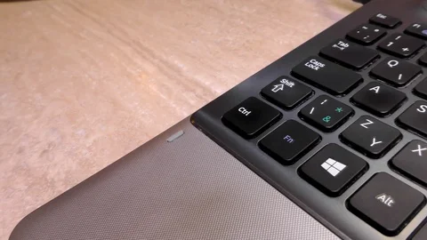 Laptop, Notebook, Computer keyboard, closeup, detail Stock Footage 122821521