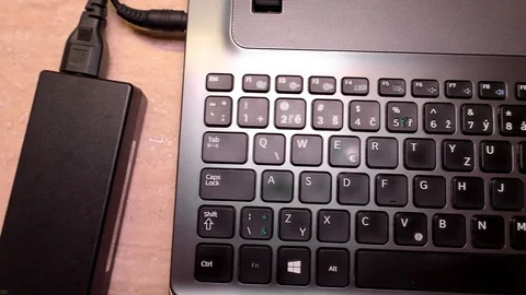 Laptop, Notebook, Computer keyboard, closeup, detail Stock Footage 122822074