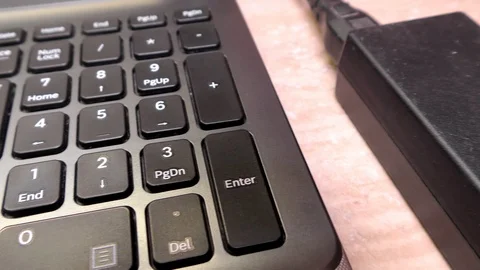 Laptop, Notebook, Computer keyboard, closeup, detail 動画素材 122822101