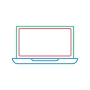 Laptop Notebook icon, modern flat design color sign vector Stock-Illustration