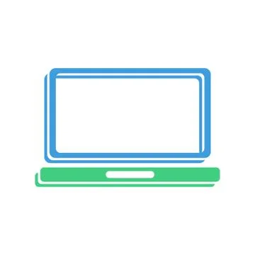 Laptop Notebook icon, modern flat design color sign vector Stock Illustration