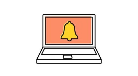 Laptop notification and system alert icon イラスト素材